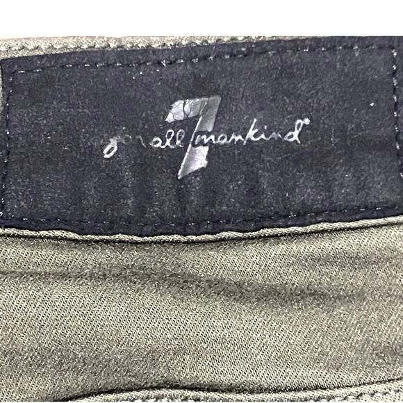7 For All Mankind Luxe Sport Slimmy Stretch Jeans Olive 30x32 - Picture 7 of 10